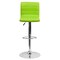 Emma and Oliver Modern Vinyl Adjustable Height Barstool with Horizontal Stitch Back, Set of 2